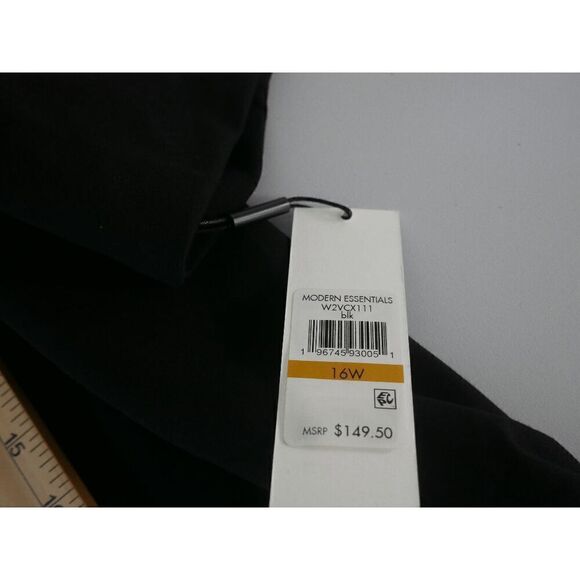 Calvin Klein Women's Black Plus Size Ponte Open Front Blazer Jacket 16W - Picture 8 of 9